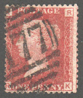 Great Britain Scott 33 Used Plate 217 - RK - Click Image to Close